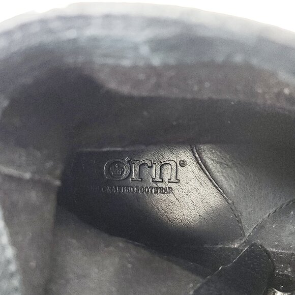 Born Ward Black Leather Square Toe Casual Ankle Boots Size 10 - Picture 4 of 5